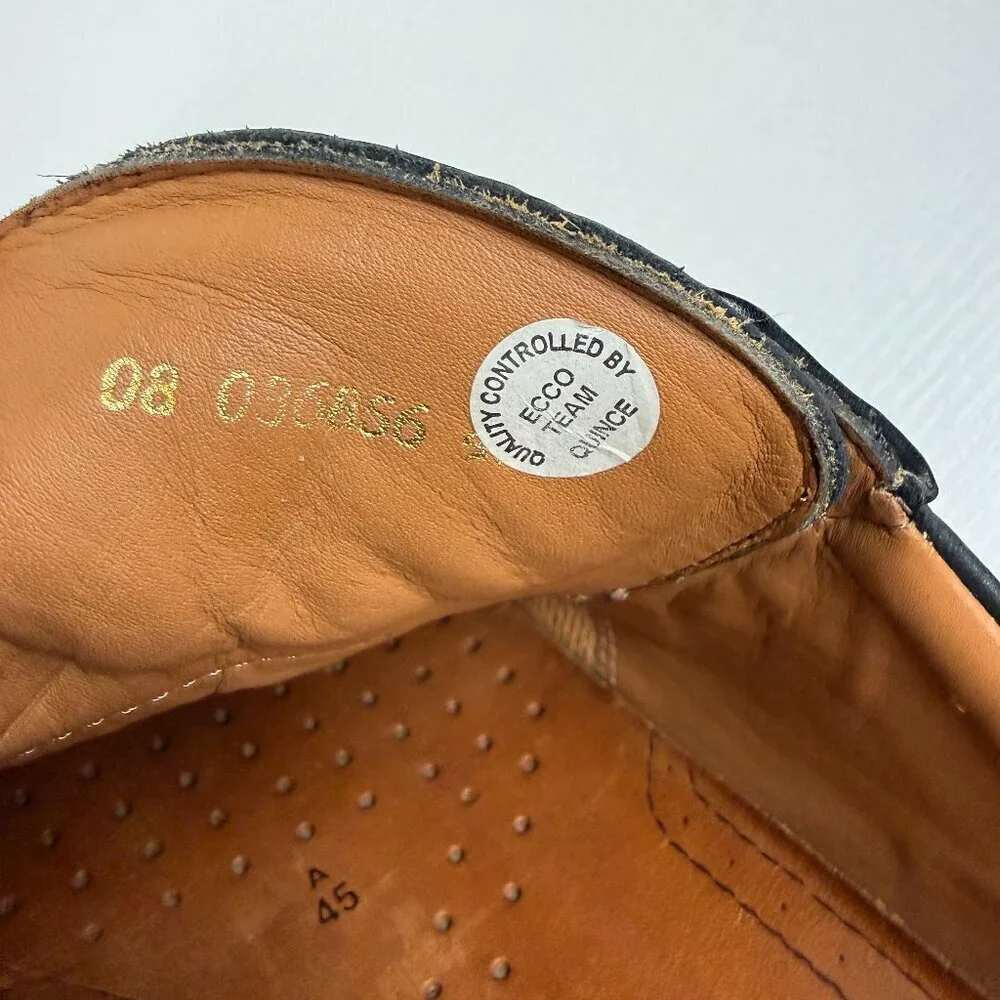 EUC ECCO City Black Leather Oxford Dress Shoes